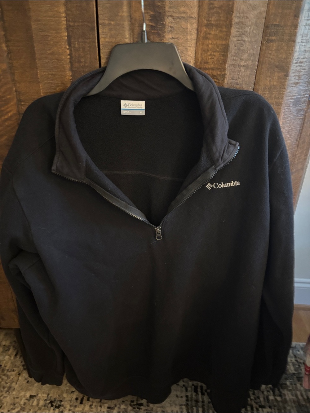 Columbia Men's Black Half-Zip Fleece Pullover